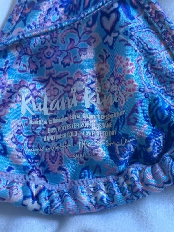 Kulani Kinis Blue Floral Print Double-Strap Bikini - Image 6