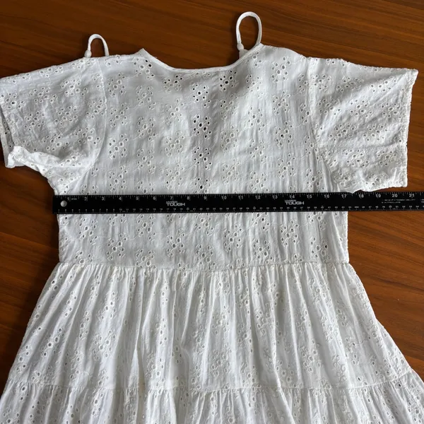 Olivaceous Eyelet‎ Sundress S White Cottagecore Summer Beachy Coquette Preppy - Image 13