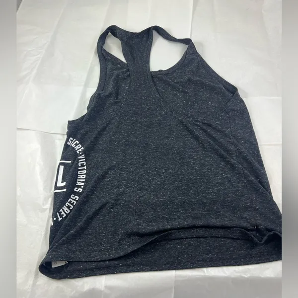 Medium Angel Victoria secret grey cropped razor back tank top - Image 2