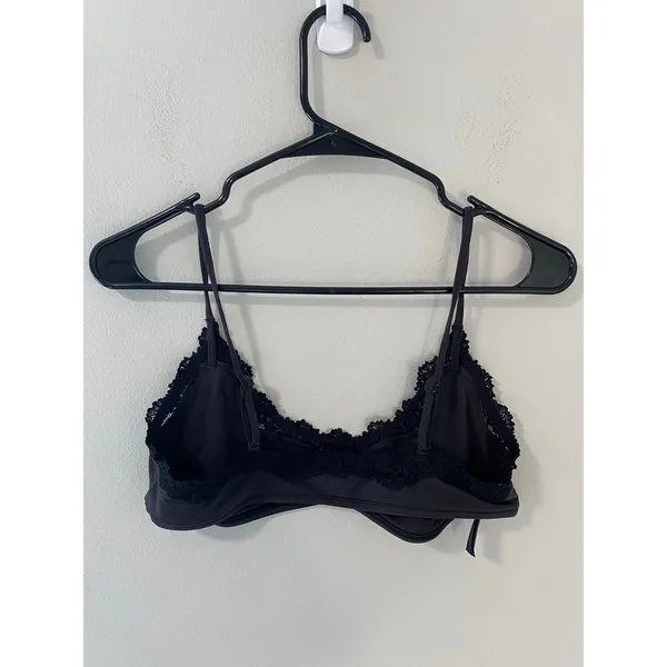 SKIMS Lace Scoop Bralette Black Women’s Size XL - Image 2