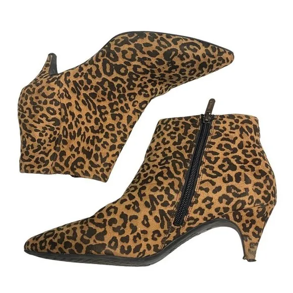 CIRCUS Sam Edelman KIRBY Animal Print Kitten Heel Sz 8 Ankle Booties NEED REPAIR - Image 10