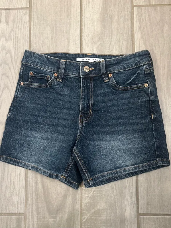 Celebrity Pink Dark Wash Denim Shorts - Image 3