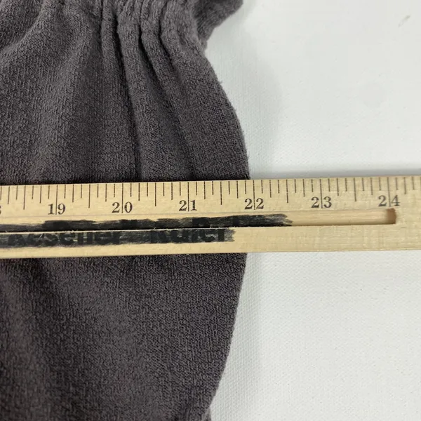 Pleione‎ Shirt Women Small Gray V-Neck Ruched Cap Sleeve Soft Knit Anthropologie - Image 5