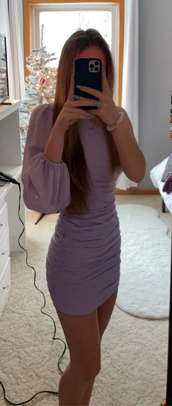 formal dress Purple - Image 3