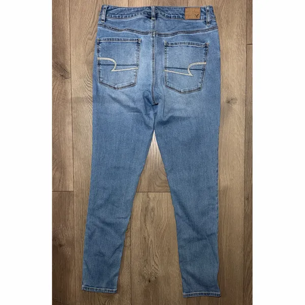 Pre-Owned American Eagle Super Stretch Hi-Rise Jegging Blue Jeans Size 8 Regular - Image 2
