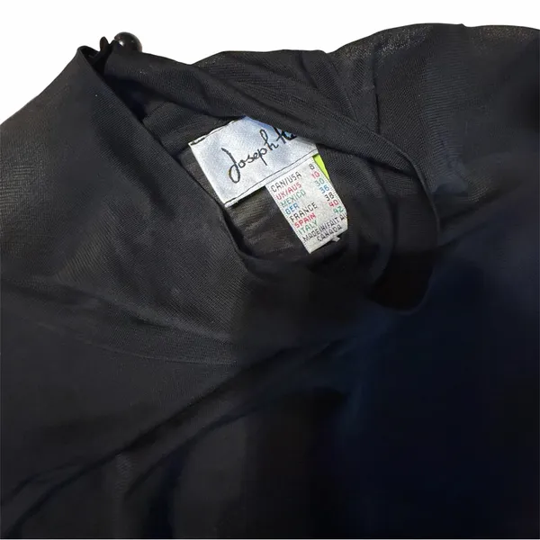 Joseph Ribkoff Black Sheer Cropped Long Sleeve Top | Size 8 - Image 6