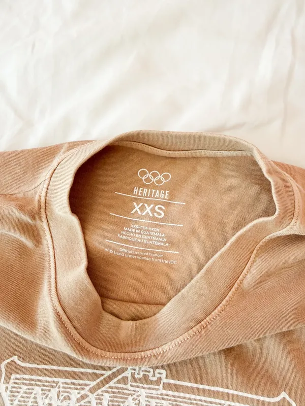 American Eagle Brown Oversized Olympics Graphic Tee Size XXS - Image 3