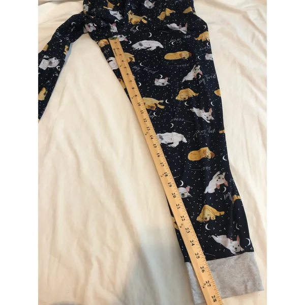 Cuddl Duds Blue Sleeping Dogs Stars Moon Print Pajama Set Size L Cozy Soft - Image 10