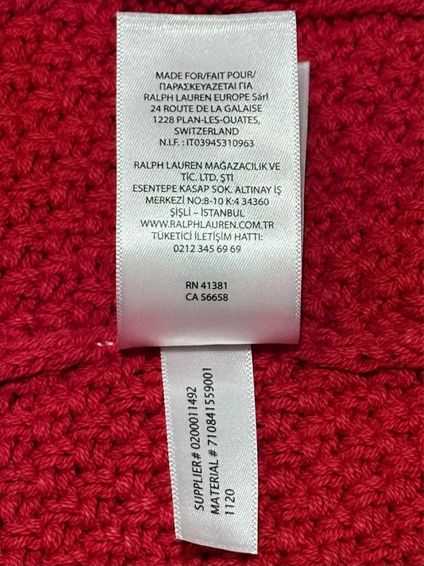 Polo Ralph Lauren Red Cable Knit Sweater - Image 10