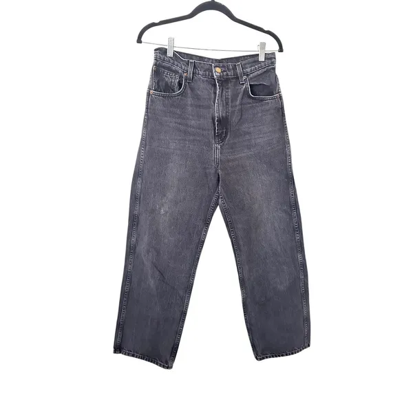 B SIDES Elissa‎ Relaxed Wide Leg Denim Faded Black Sz 29 - Image 2
