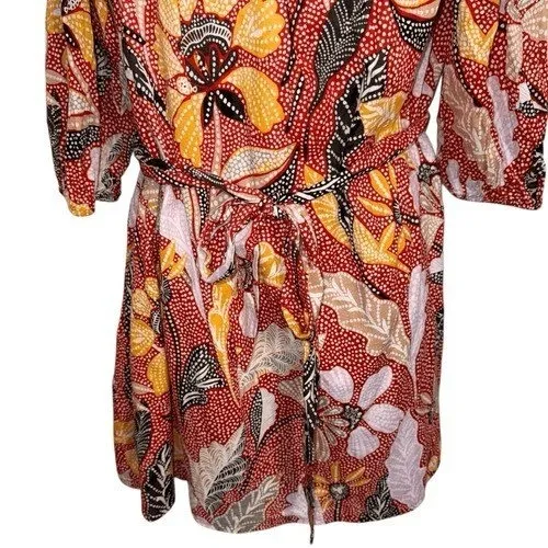 ELIZABETH AND JAMES Marika Garden Dress Multicolor Floral Belted‎ Dress EUC M - Image 5