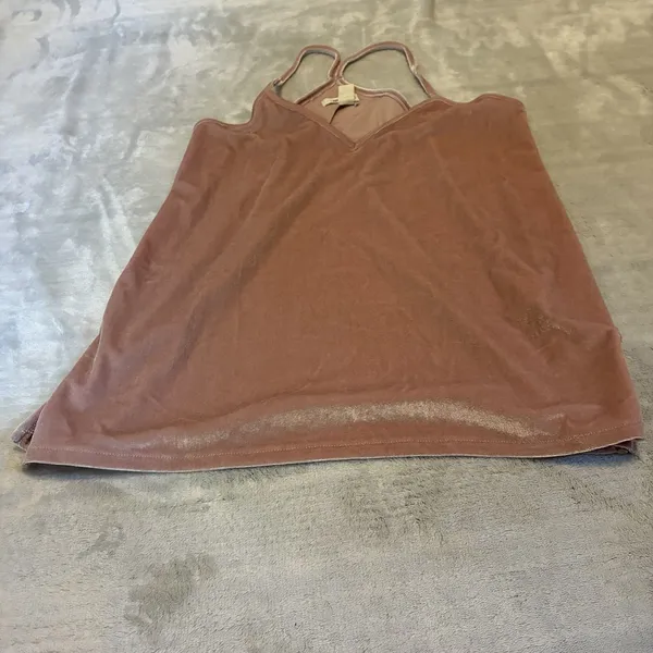 Madewell Blush Pink Crushed Velvet Cami And Shorts Womens XS Casual Sleeveless - Image 2