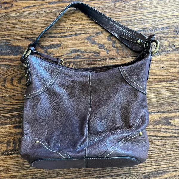 Vintage Fossil leather bag. - Image 2