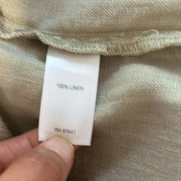 J Jill Love Linen Pants Flax Women’s Beige Tan Elastic Waist - Image 7