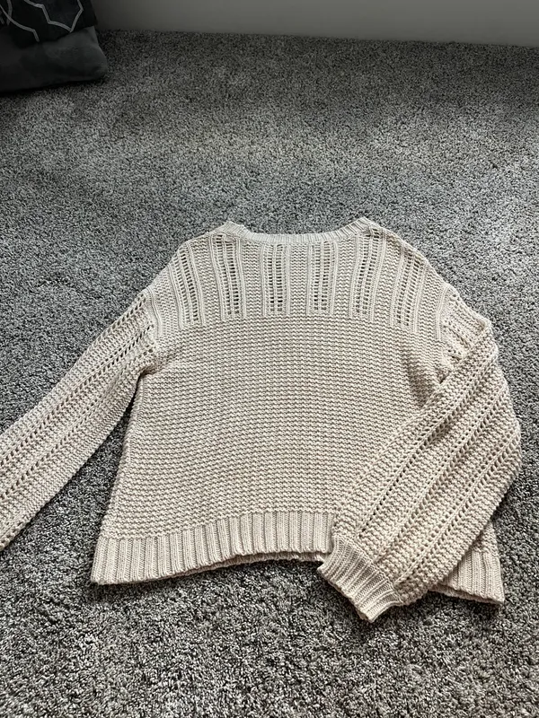American Eagle Outfitters Cream Knit Sweater - Image 2