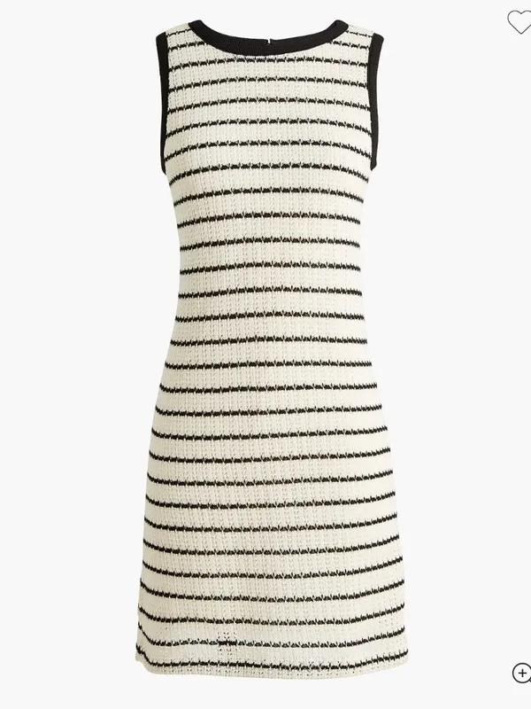 🌟 J. Crew 🌟 Sleeveless Striped Crochet Mini Dress Sz S - Image 3