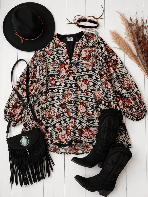 Show Me Your Mumu Boho Floral Mini Dress - Image 2