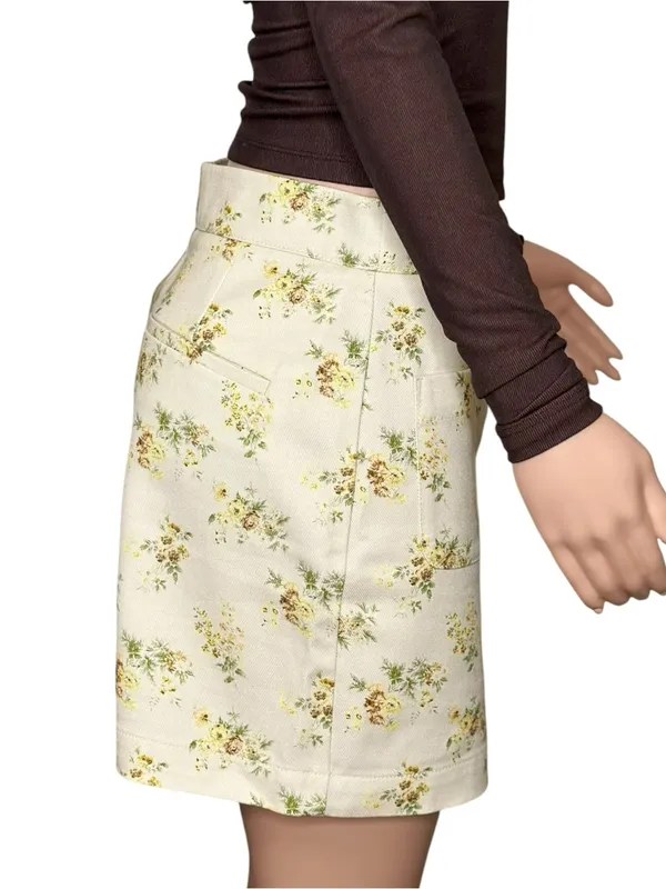 SÉZANE Kenny Cotton Shorts, Small Flowers, FR40/US8 - Image 7