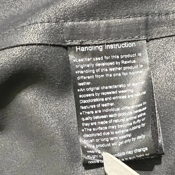Rawtus Japanese Designer Goatskin Leather Moto Jacket Black 40 M - Image 6