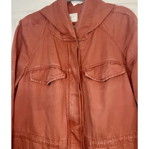 Ann Taylor burnt orange Jacket / Coat Women's size XS Knee Length Hood - Image 5
