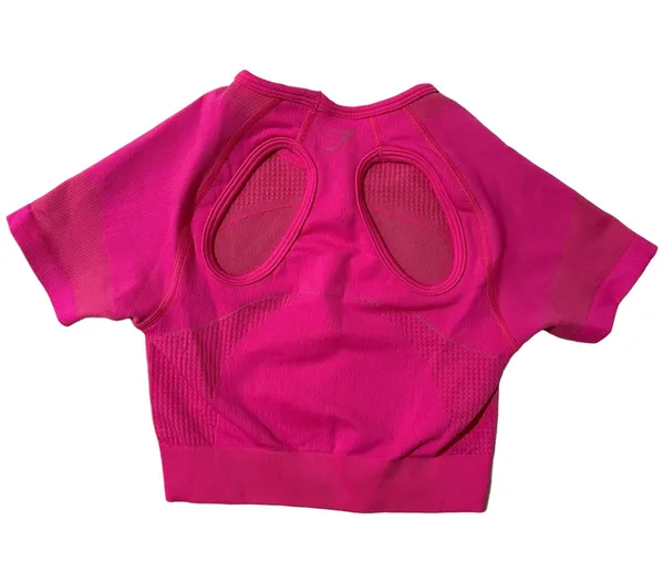 Pink Ultra Seamless Crop Top and Leggings Set - Image 4