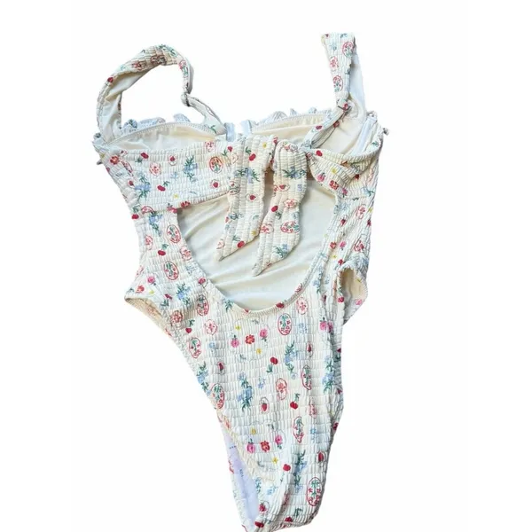 NEW DIPPIN' DAISY'S Fleur One Piece Swimsuit Printemps Smocked Underwire S - Image 9
