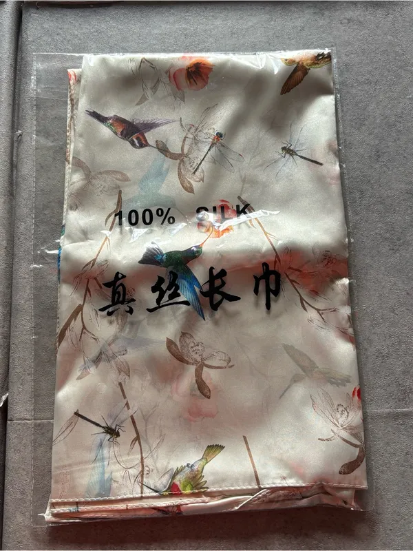 100% silk scarf shawl wrap - Image 2