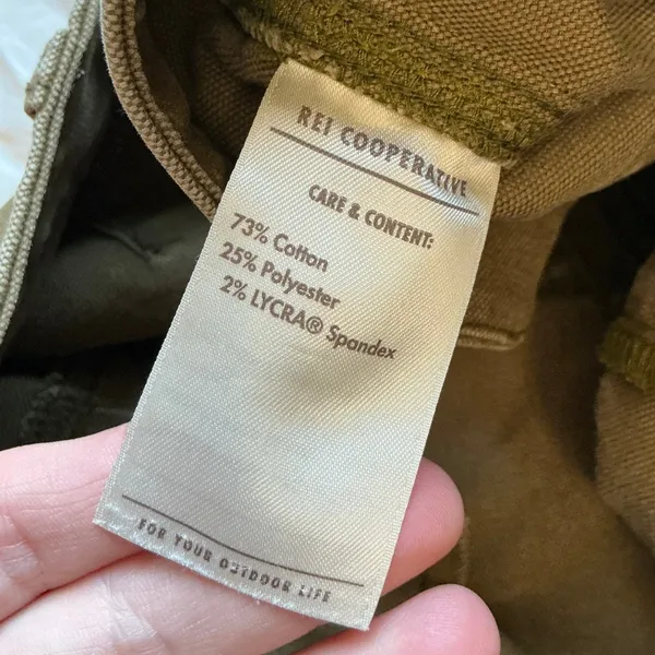 REI Hiking Shorts W4 Khaki Green - Image 4