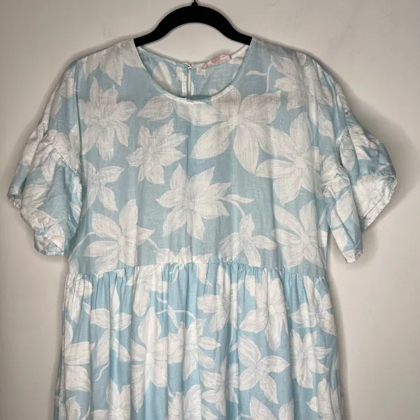 Seraphina Blue Floral Maxi Dress Size Small - Image 5