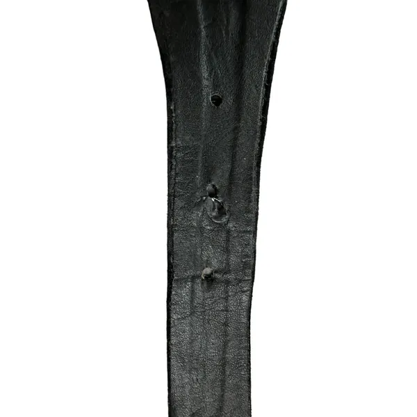 RARE VTG‎ Yves Saint Laurent Designer YSL Black Leather Studded Gem Belt 2816 Sm - Image 7