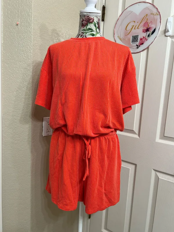 NWT Ekouaer Casual Elastic Waist Romper Dress L - Image 2