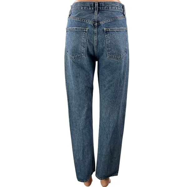 AGOLDE Women's High Rise Medium Wash Relaxed Straight Leg Denim Jeans Pants 24 - Image 3