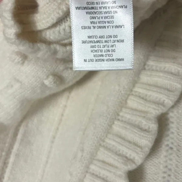 Kut From The Kloth Ivory Cropped Blingy‎ Button Sweater Size Large - Image 8