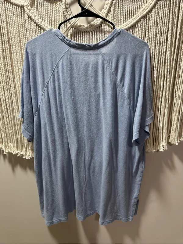 aerie Sky Blue V-Neck Short Sleeve Tee - Image 2