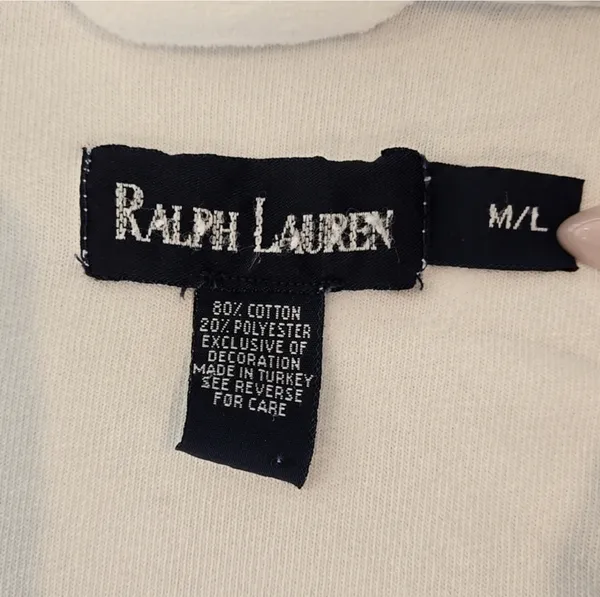 Ralph Lauren White Hooded Robe With Pink Horse Logo - Image 4