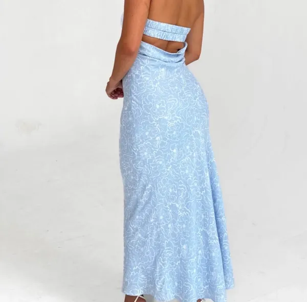 Grey bandit strapless maxi dress - Image 2