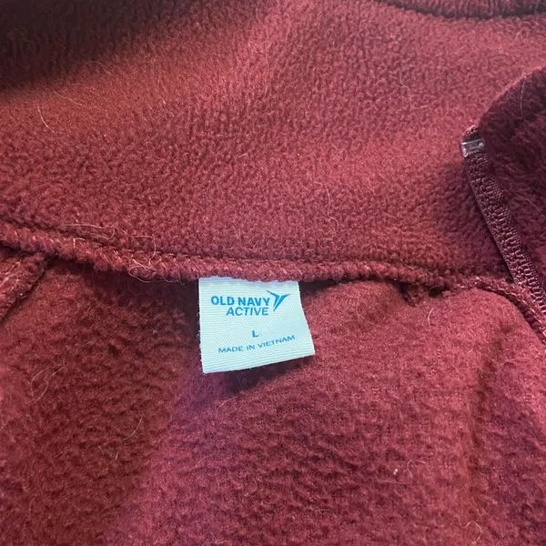 Women’s Old Navy Berry/Burgundy Quarter-Zip Fleece - Image 2