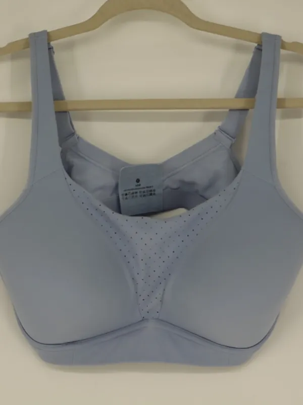 lululemon Run Times Bra 40D High Support Blue Perforated Sports Running Wireless - Image 2