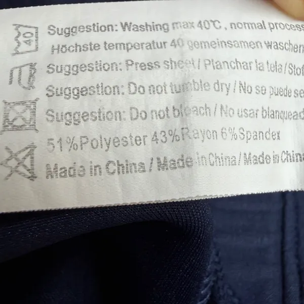 Wide Leg Sweatpants Women 2XL Pinspark Blue Athleisure Loungewear Minimalist - Image 4