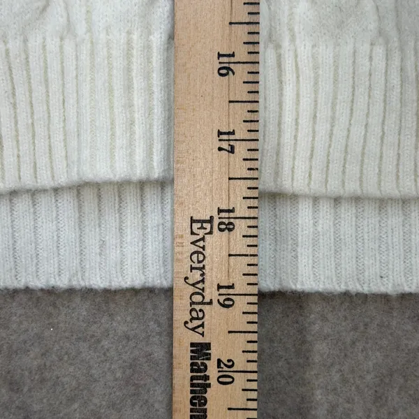 Love Tree Womens Medium Ivory Coquette Preppy Cable Knit‎ Nantucket Sweater - Image 7