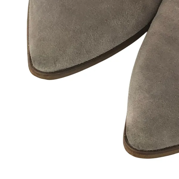 Franco Sarto Spectra Suede Booties 6.5 Tan Pointed Toe Quiet Luxury Fall - Image 9