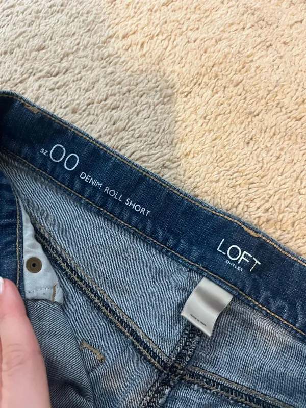Loft Embroidered Denim Shorts Floral - Image 3