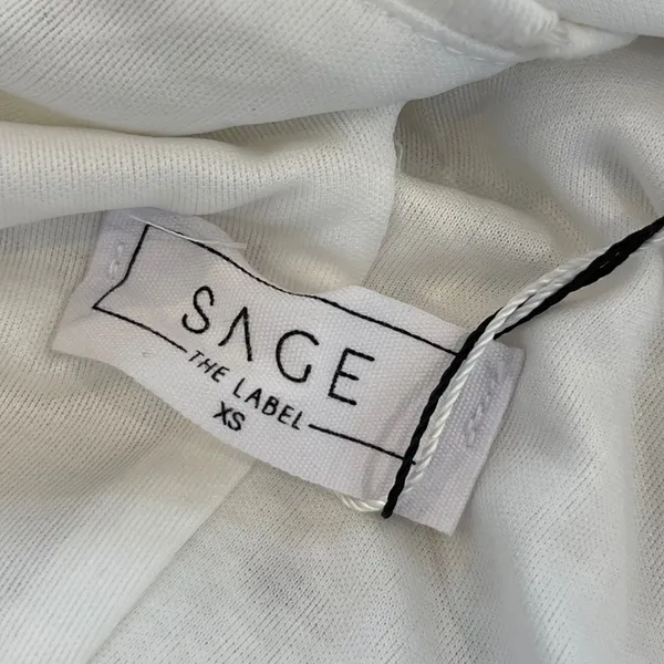 SAGE THE LABEL White Lace Cross‎ Front Halter Thong Bodysuit XS - Image 4