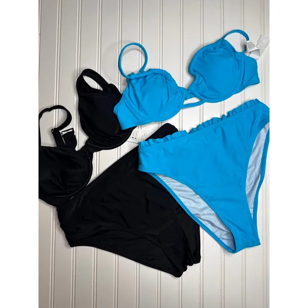 NWT Cupshe Lot of 2 Two Piece Bikinis 2-PC Bathing Suit Swim Beach Paddle Sz M - Image 3