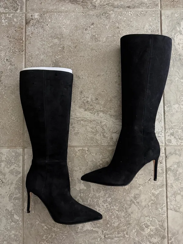 Nine West Cook Knee-High Pointed-Toe Stiletto Boots in Black, Size 5, NEW $249 - Image 3