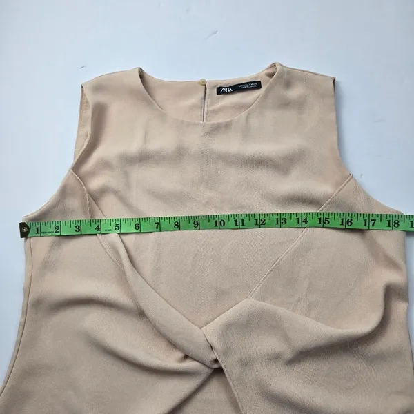 Zara -1612 Front Knotted Sleeveless Blouse in Pink‎ Blush Women's Medium - Image 7