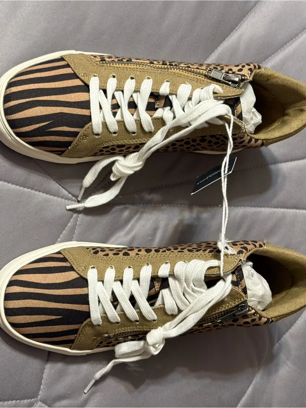 American Eagle Faryl Robin Animal Print High Top Sneakers Size 7 NWT - Image 4