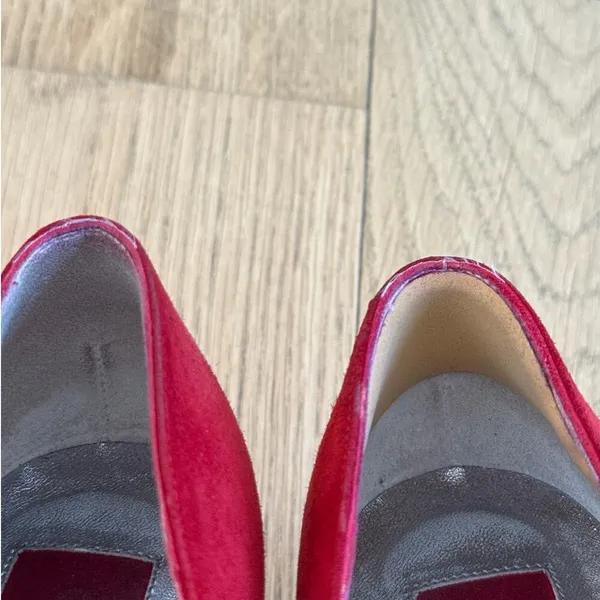 Christian Lacroix - Pointed Toe Stiletto Pumps in Red - Image 9