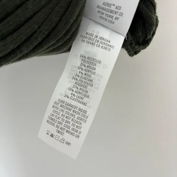 Aerie Dark Green Ribbed Crop Top Corset NWOT Womens X-Large - Image 5