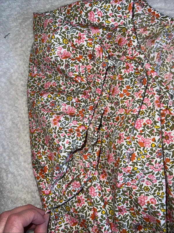 J.Crew Cinched Waist Puff Sleeve Floral Mini‎ Dress MT - Image 8